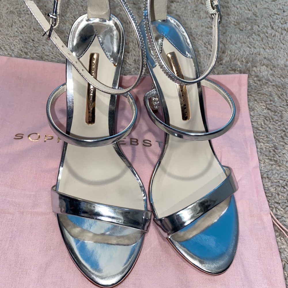 ‼️price is firm‼️Sophia Webster Rosalind crystal silver sandal - Picture 9 of 10